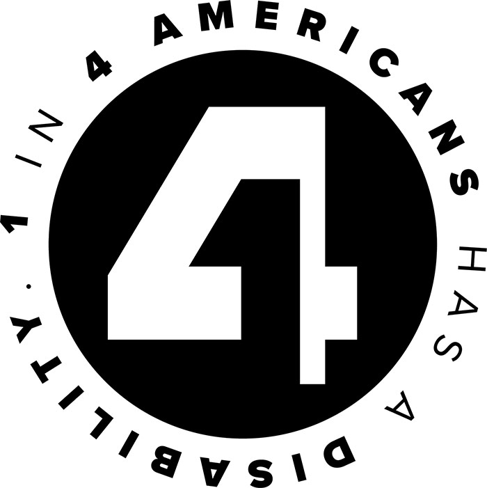 1 in 4 Americans has a disability logo