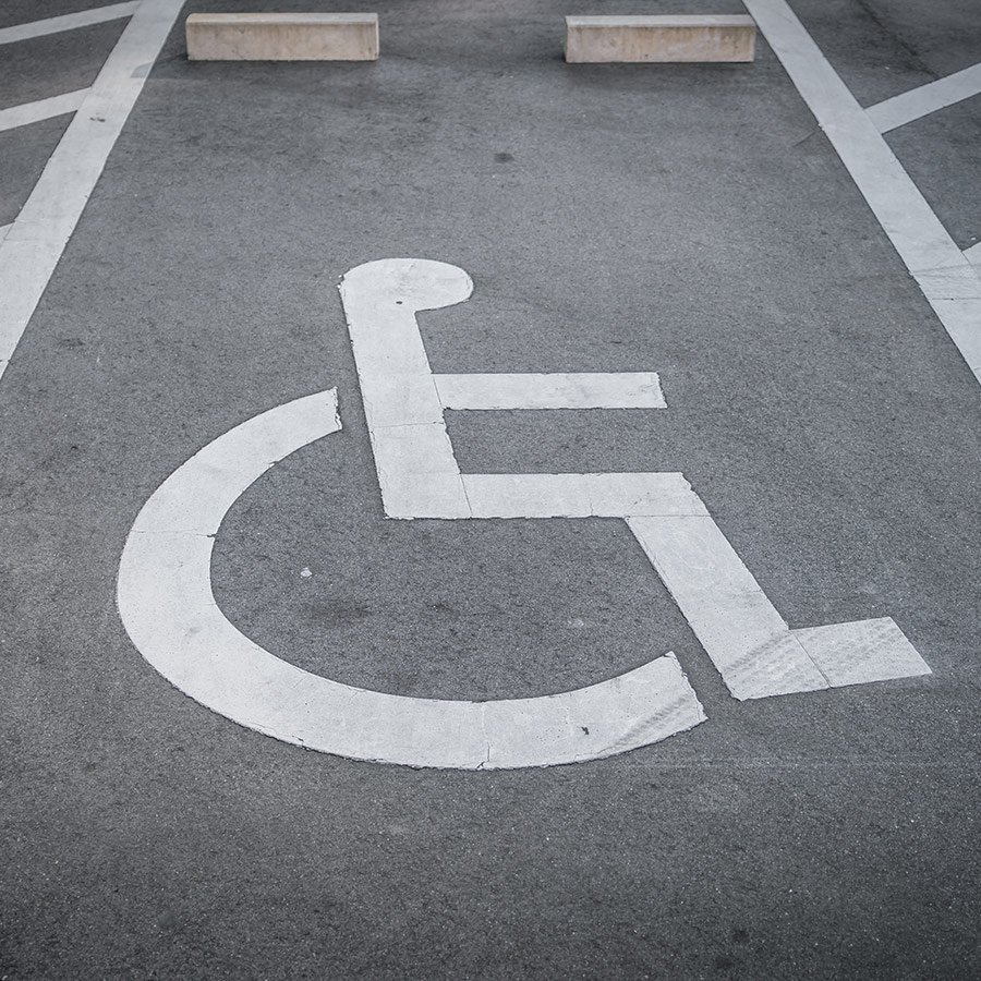 Handicap parking spot